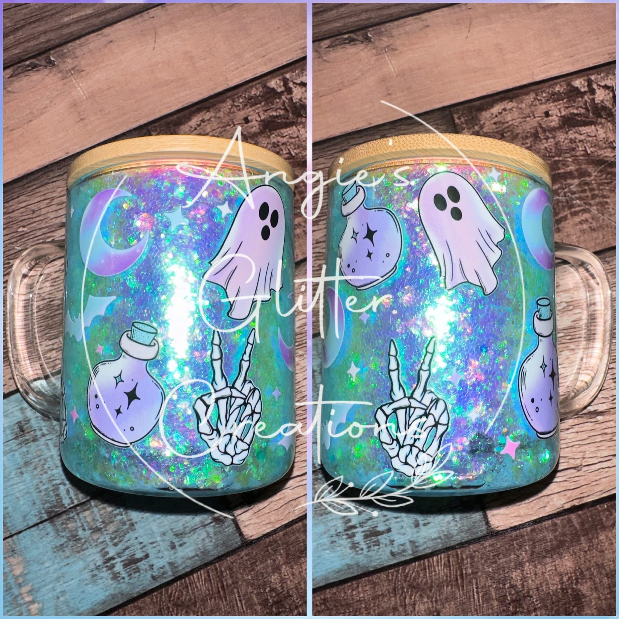 Glass Snow Globe Cups